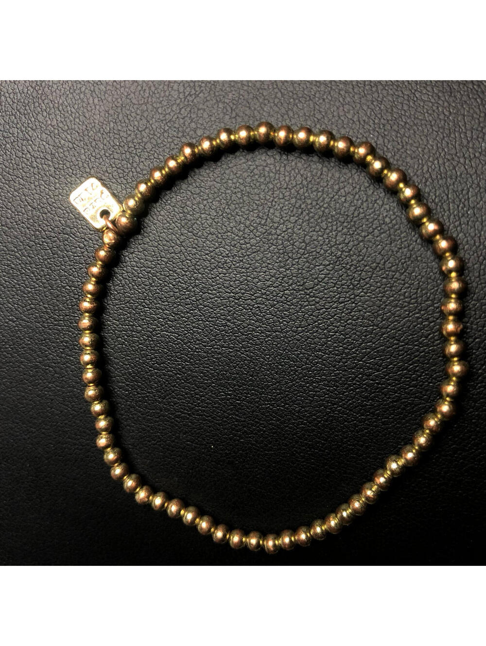 4359 Pure Vida gold tone beaded stretch bracelets